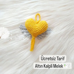 Ücretsiz Tığ işi Melek Kalp Modeli