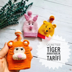 Ücretsiz Tigger Anahtarlık Örgü Şeması