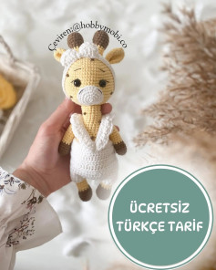 Ücretsiz Türkçe Zürafa Amigurumi Tığ İşi Tarifi