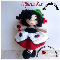 Ücretsiz uğurlu kız amigurumi tarifi