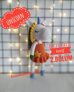 Ücretsiz Unicorn Amigurumi Patterni Bölüm 2