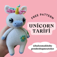 Ücretsiz Unicorn Amigurumi Tığ İşi Şeması