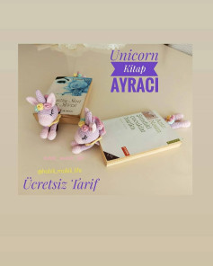 Ücretsiz Unicorn Kitap Ayracı Örgü Tarifi