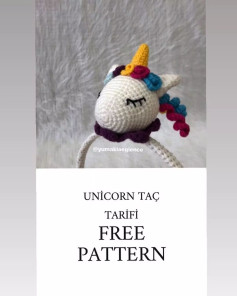 Ücretsiz Unicorn Taç Tığ Örgü Şeması