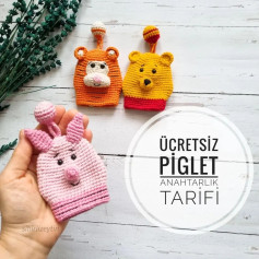 Ücretsiz Winnie the Pooh anahtarlık amigurumi tarifi