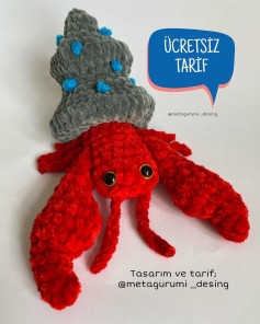 Ücretsiz Yengeç Amigurumi Tığ İşi Tarifi
