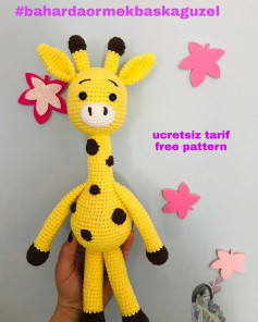 Ücretsiz Zürafa Amigurumi Tığ İşi Şeması