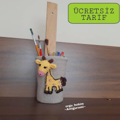 Ücretsiz Zürafa Kalemlik Yapımı