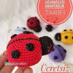 Uğur Böceği Anahtarlık Tığ İşi Tarifi