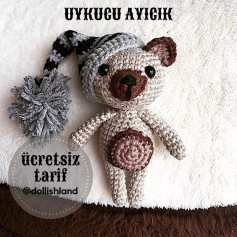 Uykulu Ayıcık Amigurumi: Ücretsiz Tığ İşi Tarifi