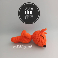UYUYAN TILKİ AMIGURUMI ŞEMASI ÜCRETSİZ