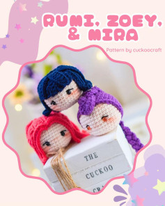 Adorable Crochet Dolls: Rumi, Zoey, and Mira Pattern
