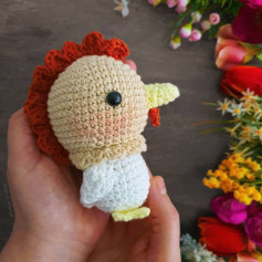 Amigurumi Crochet Pattern for a Cute Little Chicken Toy