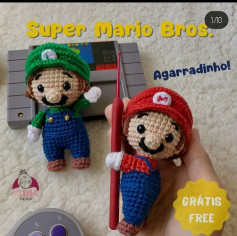 Amigurumi de Super Mario e Luigi: Gráficos de Crochê Criativos