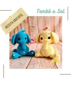Amigurumi Elefantes Coloridos: Padrão de Crochê Gratuito