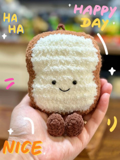 Bánh mì nướng móc len đáng yêu cho một ngày vui vẻ