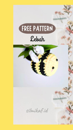 Bee Crochet Keychain Pattern for Beginners