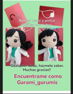 Bordar detalles y pintura para completar tu muñeca de amigurumi