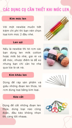 Các dụng cụ cần thiết khi móc len