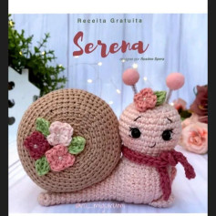 Caracol de Crochê com Flores: Receita Grátis para Amigurumi