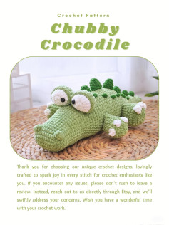 Charming Crochet Pattern for a Cute Chubby Crocodile