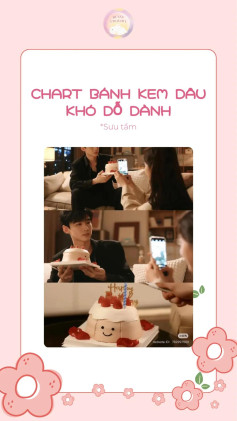 chart bánh kem dâu khó dỗ dành