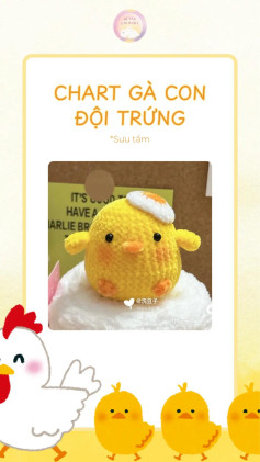CHART GÀ CON ĐỘI MŨ TRỨNG SIÊU CUTE 🐰🧶🐣