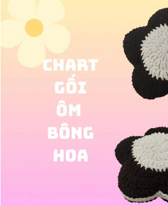 Chart gối ôm hình bông hoa