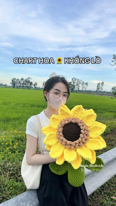 Chart hoa hướng dương nhung đũa🌻
