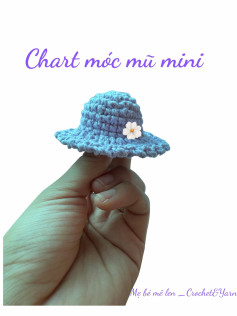 Chart hướng dẫn móc mũ len mini dễ thương cho người mới bắt đầu