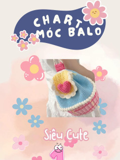 chart móc balo siêu cute