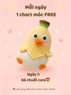 chart móc gà chuỗi cute