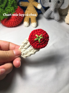 Chart móc kẹp tóc hình cà chua dễ thương