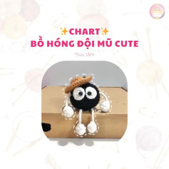 Chart móc len bồ hóng đội mũ dễ thương và hướng dẫn chi tiết