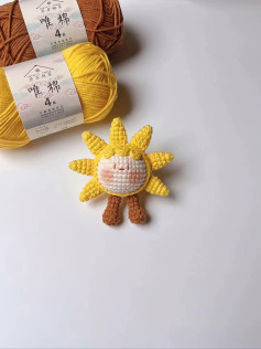 Chart móc len cho hình mặt trời dễ thương và tươi sáng