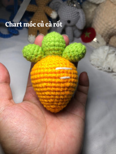 Chart móc len hình củ cà rốt dễ thương cho người mới bắt đầu