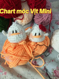 chart móc vịt mini len