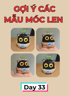 chậu cây mèo đen