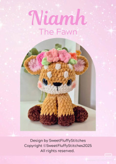 Crochet Chart for Niamh the Fawn with Floral Crown