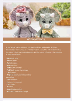 Crochet Pattern Abbreviations for Dinosaur Amigurumi