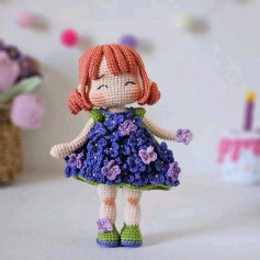 Crochet Pattern: Adorable Doll with Floral Dress