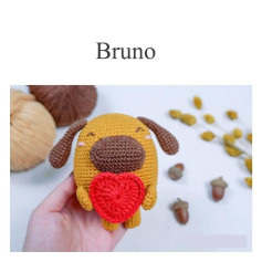 Crochet Pattern: Adorable Puppy with Heart