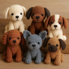 Crochet Pattern for Adorable Amigurumi Puppies