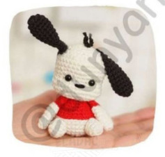 Crochet Pattern for Adorable Amigurumi Puppy in Red Sweater