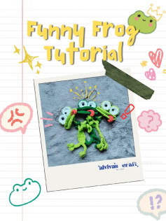 Crochet Pattern for Adorable Funny Frog Keychains