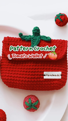 Crochet Pattern for Adorable Tomato-Shaped Wallet