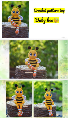 Crochet Pattern for an Adorable Baby Bee Toy