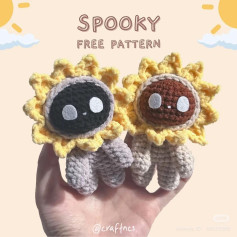 Crochet Pattern for Cute Sunflower Creatures - Free and Spooky!