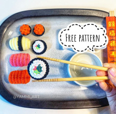Crochet Sushi Pattern: Create Your Own Yarn Sushi Set