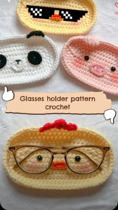 Cute Animal Crochet Patterns for Glasses Holders